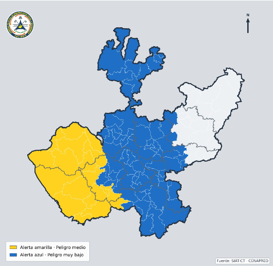 Huracán Simón: 22 municipios de Jalisco en alerta amarilla y 71 en alerta azul por alejamiento del ciclón