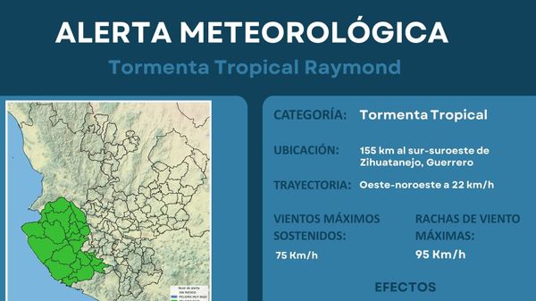 Alerta Meteorológica por Tormenta Tropical Raymond