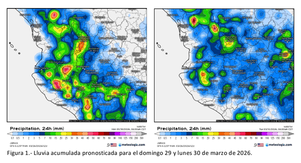 Tormentas fuertes y rachas de viento para el fin de semana en Jalisco