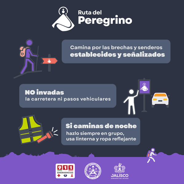 Ruta del Peregrino: prevención para un camino seguro hacia Talpa