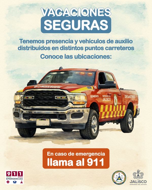 Vacaciones seguras en Jalisco: ubica los puntos de auxilio y sigue estas recomendaciones