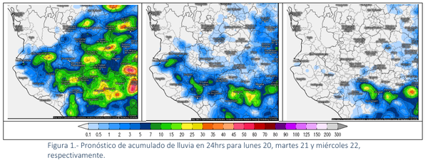 Continúan lluvias y el incremento de calor