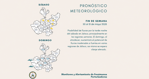 Sábado y domingo calurosos en Jalisco