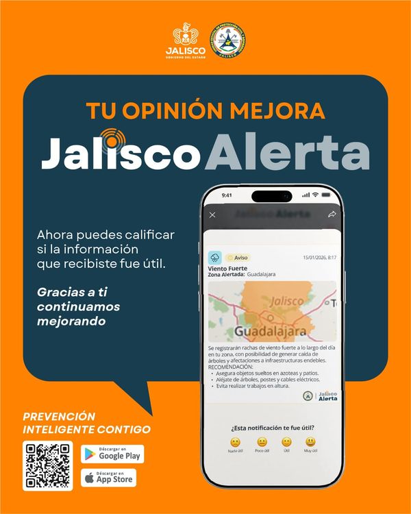 Tu opinión es parte de Jalisco Alerta App