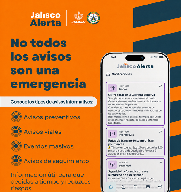 ¿Recibiste un aviso de Jalisco Alerta? Así puedes interpretarlo