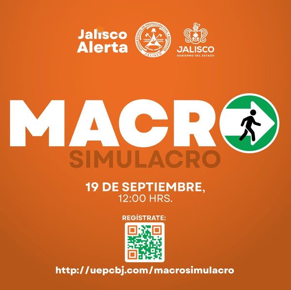 Jalisco se prepara para el Macrosimulacro, participar también es prevenir