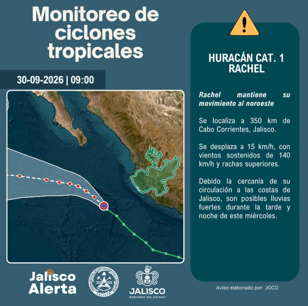 🌀 Aviso especial 2 por huracán categoría 1 Rachel