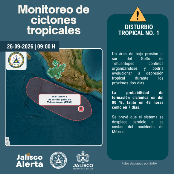 🌀 Aviso especial 3 por Disturbio Tropical No. 1