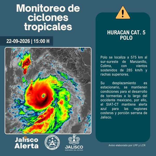 Jalisco en vigilancia por Polo: 22 municipios en alerta azul