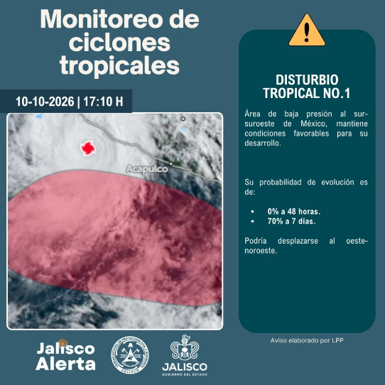 🌀 Aviso especial 1 por Disturbio Tropical No. 1
