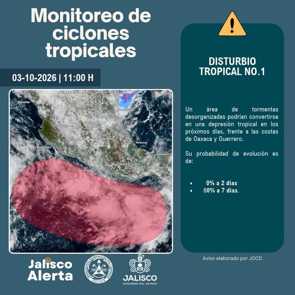 🌀 Aviso especial 3 por Disturbio Tropical No. 1