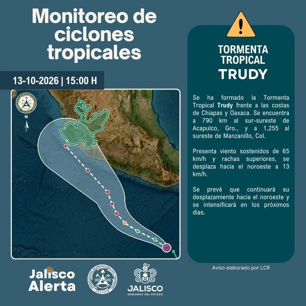 🌀 Tormenta tropical Trudy