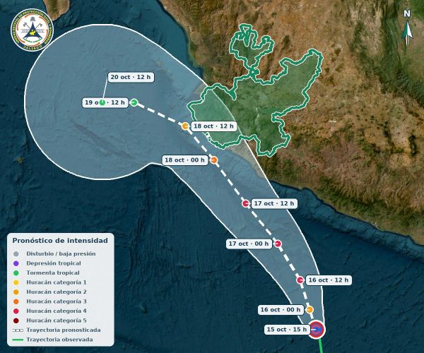 🌀Aviso 3 por huracán categoría 1 Trudy