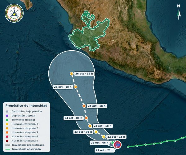 🌀Aviso 02 por Tormenta Tropical Vance