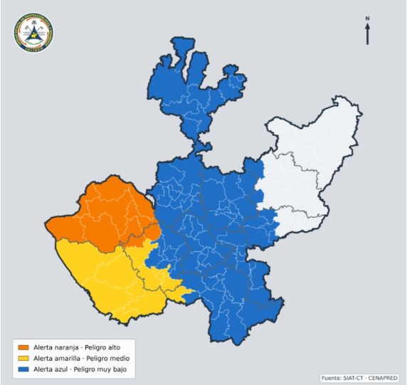 Huracán Simón: SIAT-CT actualiza niveles de alerta en 103 municipios de Jalisco