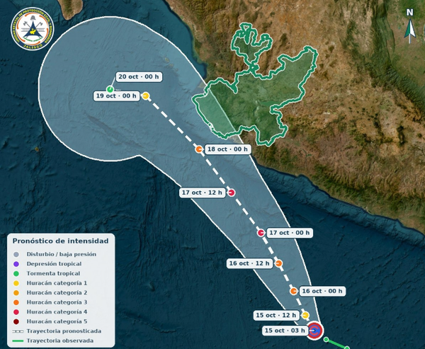 Trudy se ha intensificado a huracán categoría 1