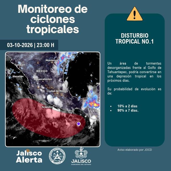 🌀 Aviso especial 4 por Disturbio Tropical No. 1
