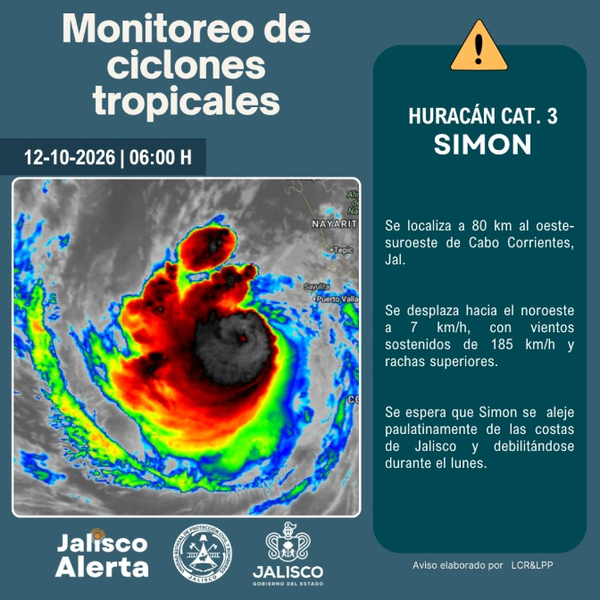 🌀 Aviso especial # 18 por huracán categoría 3 Simon