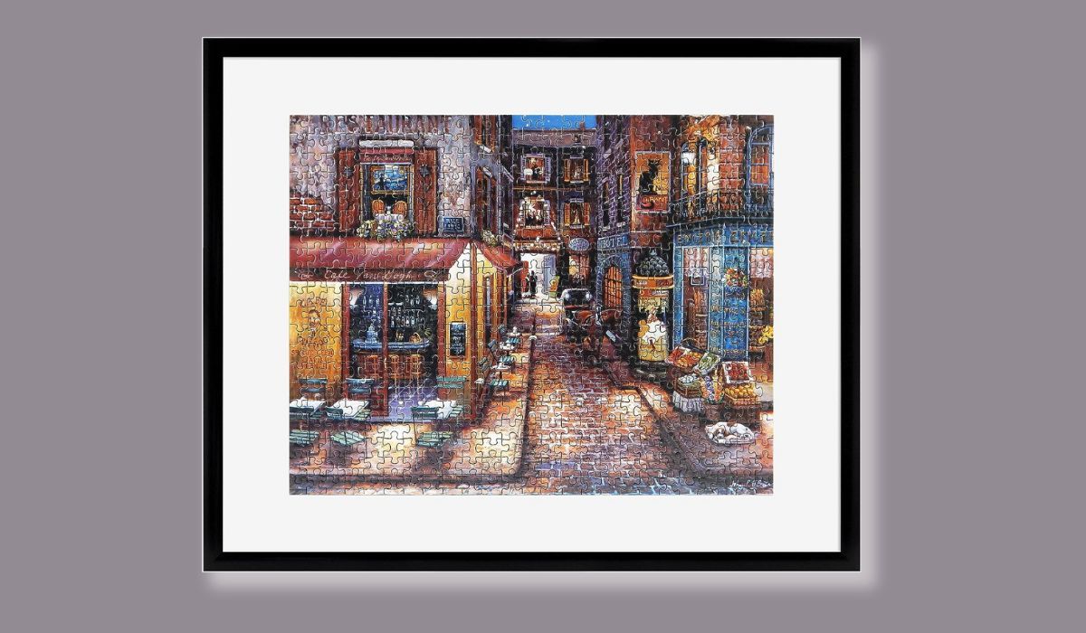 framed puzzle ready to hang