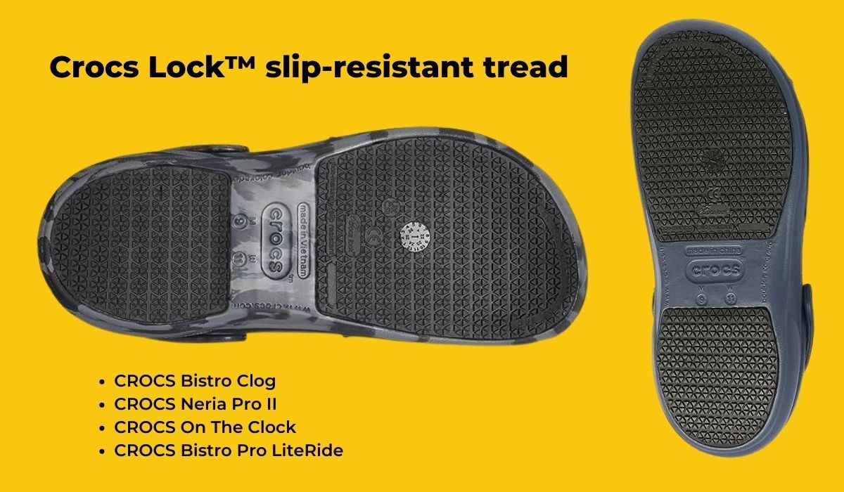 Crocs Lock slip resistant tread