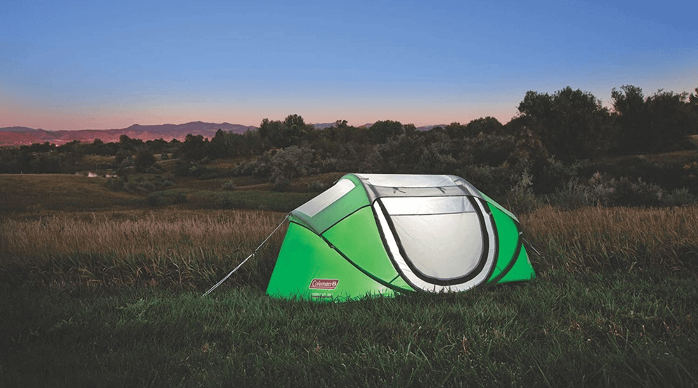 Coleman pop up tent for camping