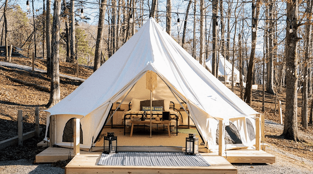 How to clean a canvas tent like this canvas tent with deck