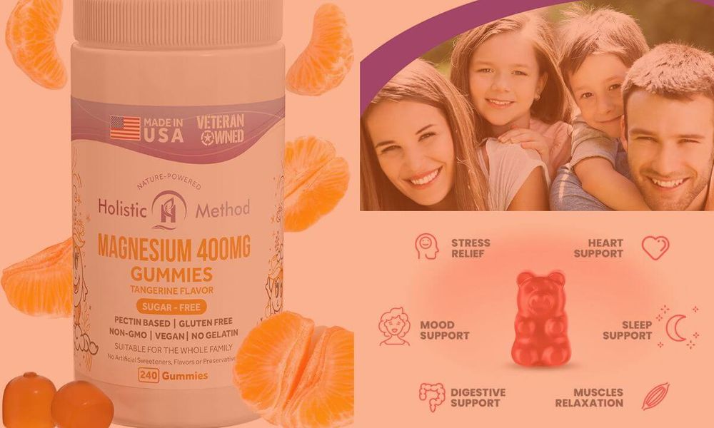 Magnesium Gummies made by Holistic Method, Made in the USA | Good for the whole family!