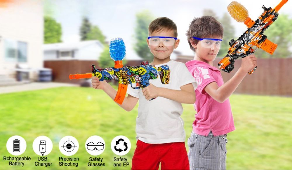 Two boys ages 12+ ready to play gellyball