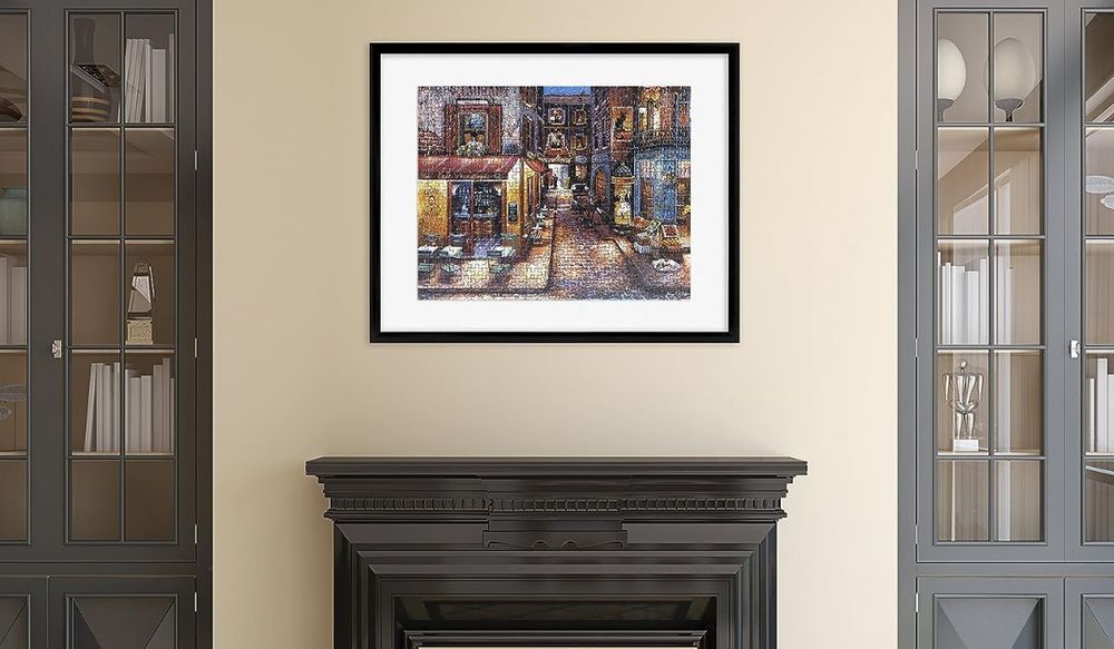 How to Frame a Puzzle  Framed Puzzle over fireplace