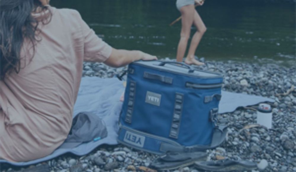 Image is YETI Hopper M18 a perfect size for a family of four travelling by SUV, Car, Truck.