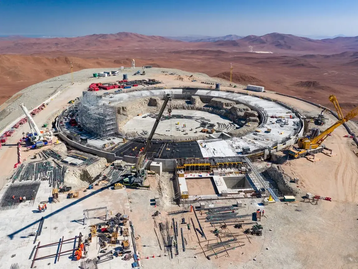 The 39-metre Extremely Large Telescope under construction on Cerro Armazones, Chile