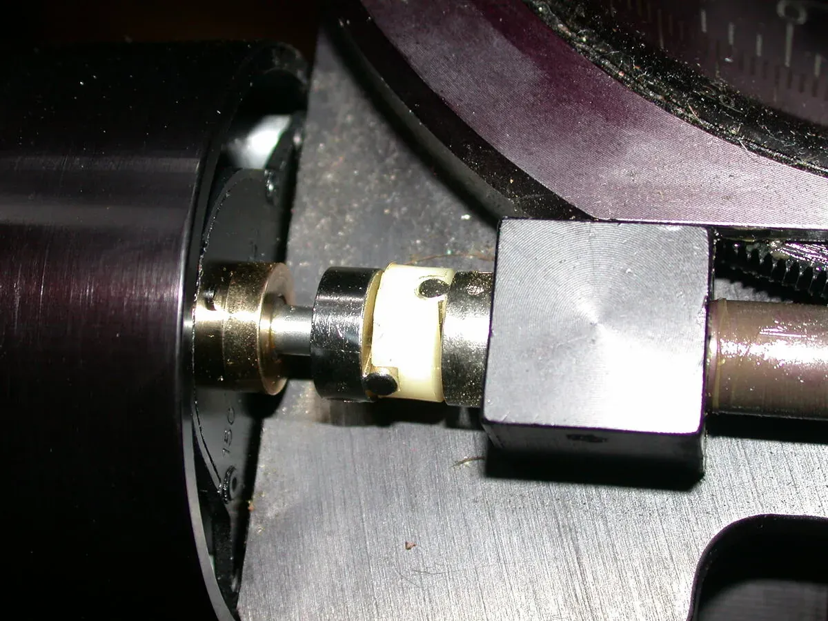 Drive gears inside a Losmandy G11 German equatorial telescope mount