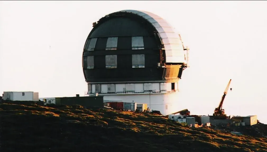 The dome of the 10.4-metre Gran Telescopio Canarias, the largest single optical telescope, on La Palma