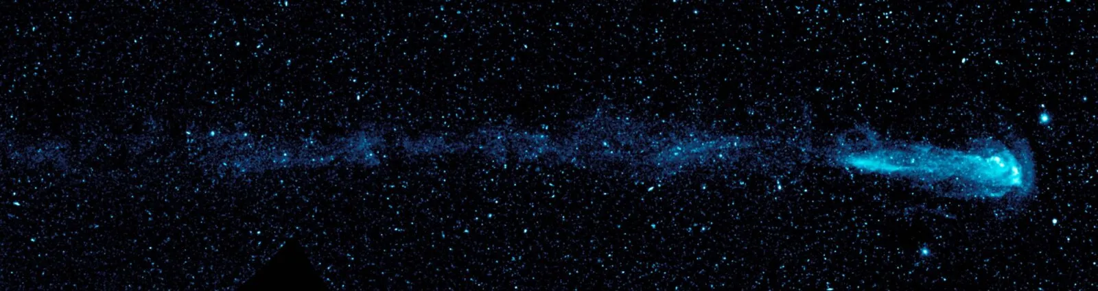 The variable star Mira and its long comet-like tail, imaged in ultraviolet by NASA GALEX