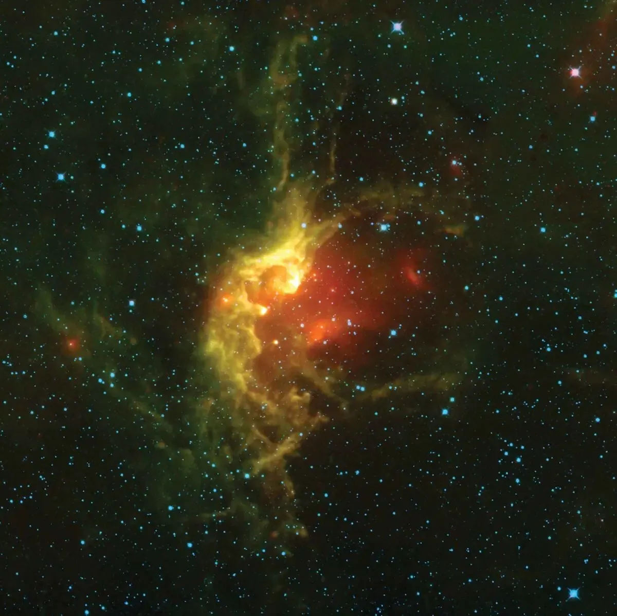 Infrared view of NGC 7380 captured by NASA WISE space telescope