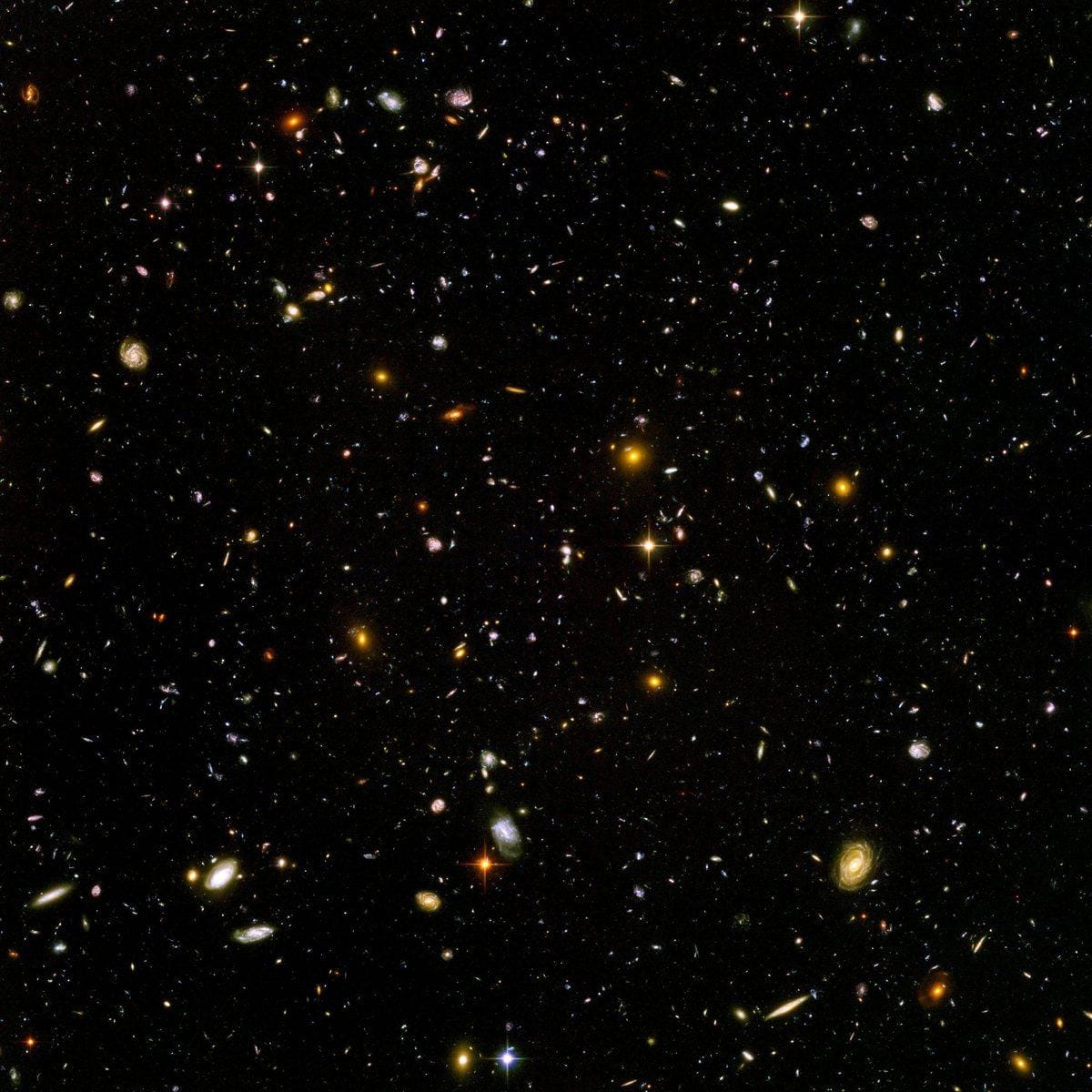 Hundreds of distant galaxies in the Hubble Ultra Deep Field, many reddened by high redshift