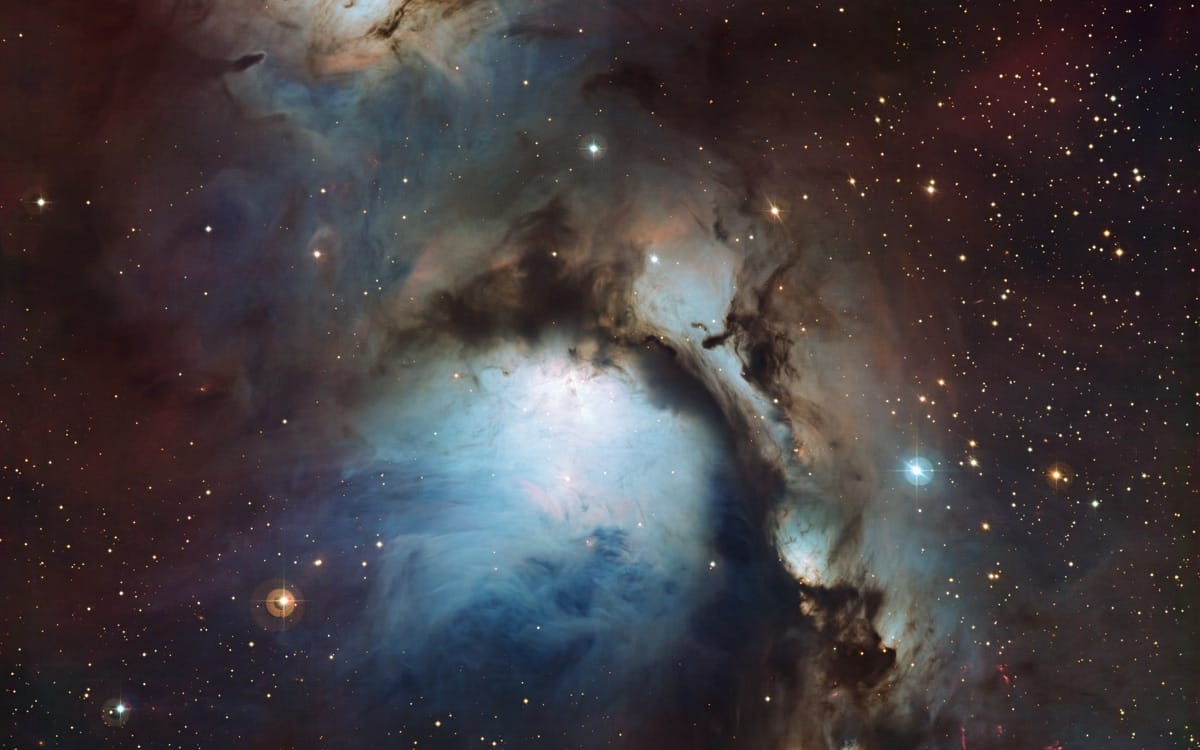 Messier 78, a bright blue reflection nebula in the constellation Orion, imaged by ESO