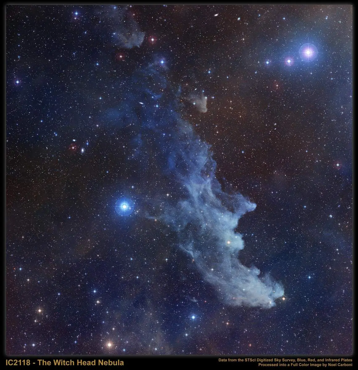 Reflection nebula — the blue Witch Head Nebula (IC 2118)
