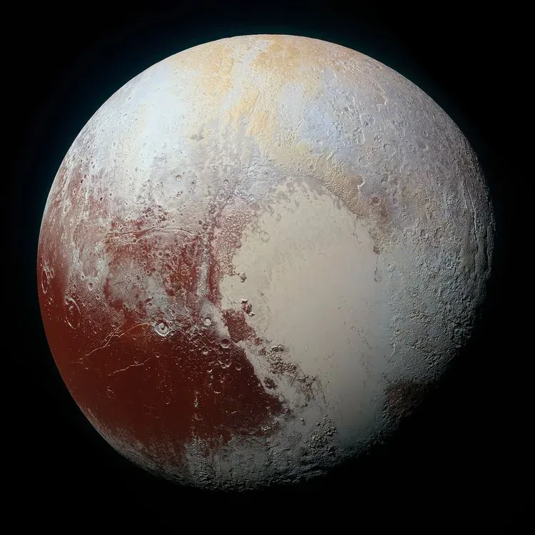 Pluto photographed by the New Horizons spacecraft