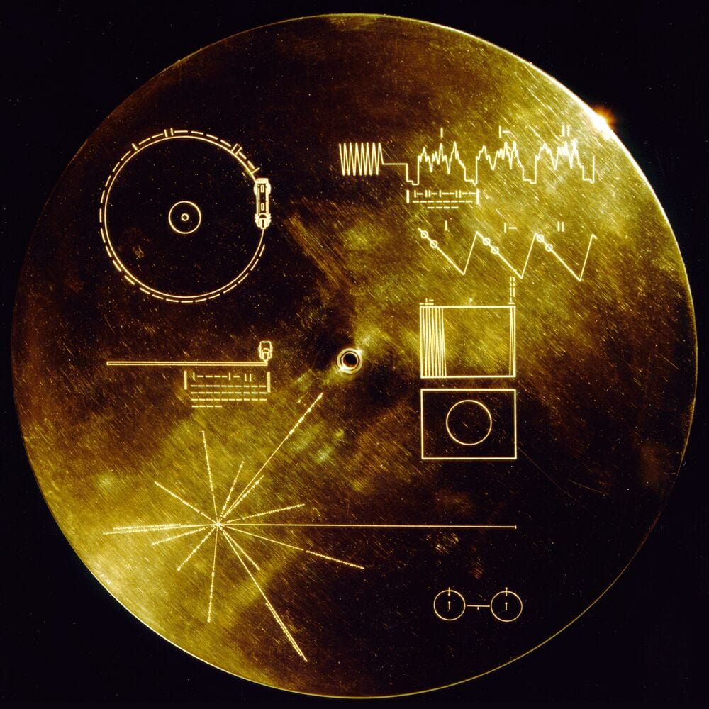 The Voyager Golden Record cover carried by Voyager 1 into interstellar space