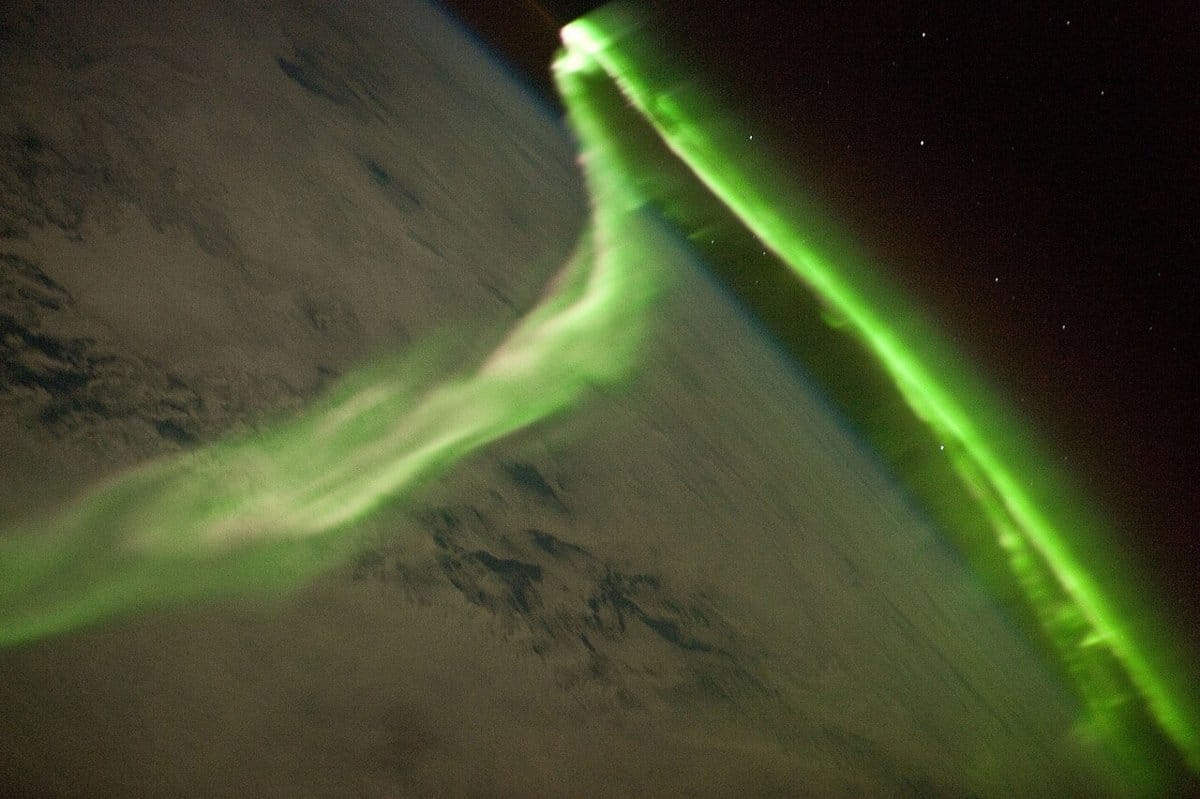 Aurora australis oval photographed from the International Space Station