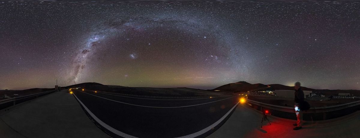 The Milky Way arching over ESO's Paranal Observatory in Chile's Atacama Desert