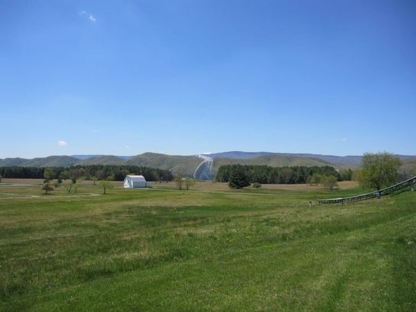 The Drake equation illustrated by the Green Bank radio telescope used to search for alien civilizations