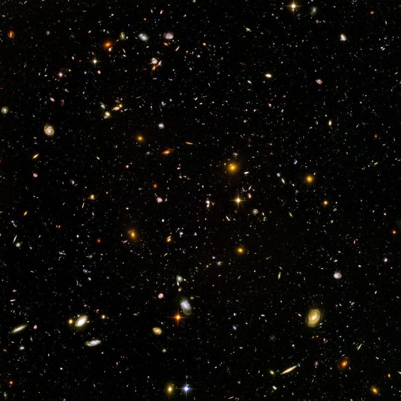 Galaxy types across the Hubble Ultra Deep Field, from spirals to ellipticals