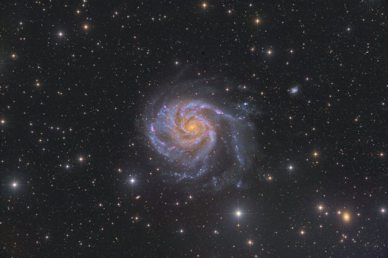Messier 101, the Pinwheel Galaxy, in LRGB