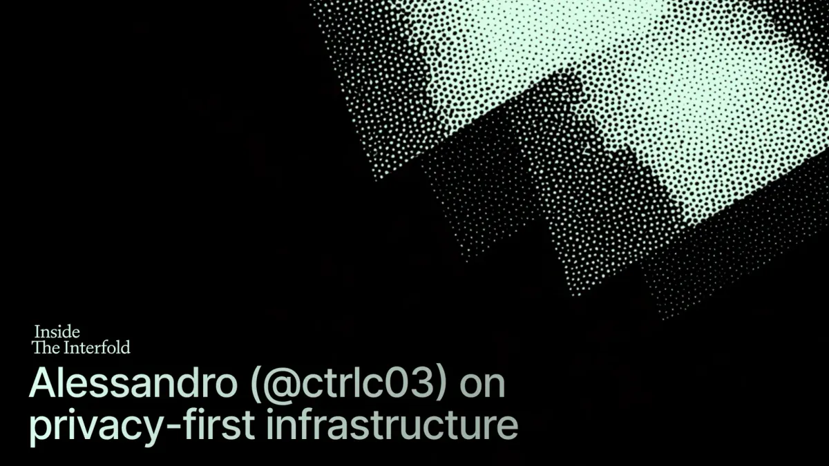 Alessandro (@ctrlc03) on privacy-first infrastructure