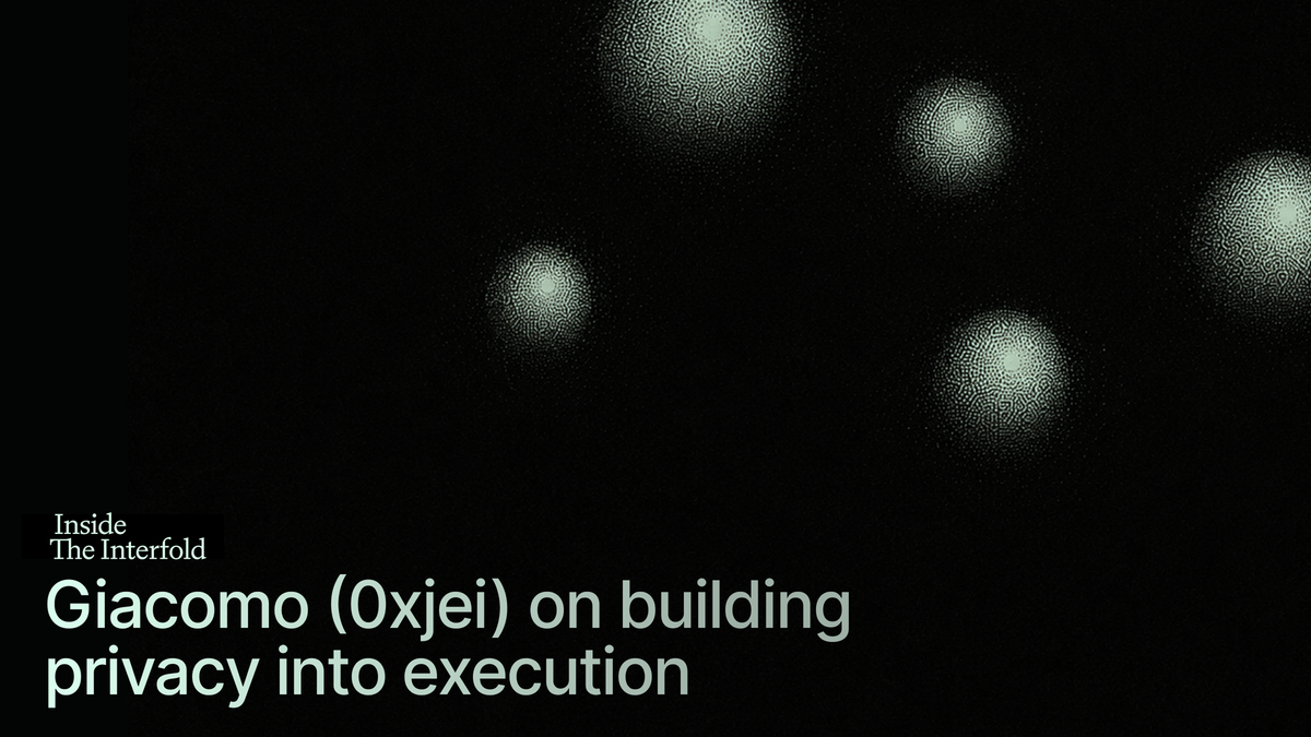 Giacomo (@0xjei) on building privacy into execution