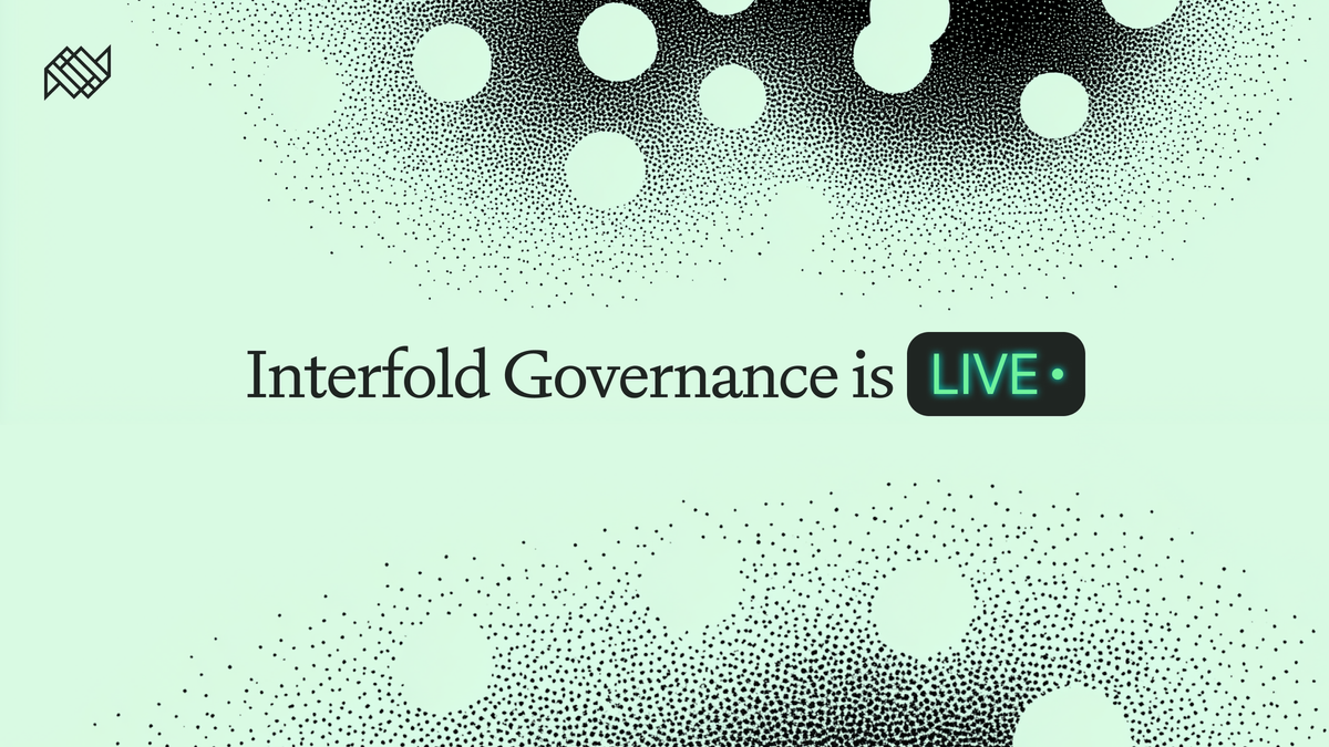 Interfold Governance is Live