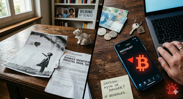 Banksy ist enttarnt. Satoshi Nakamoto zum Glück noch nicht.