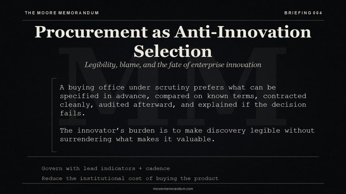 The Moore Memorandum — Briefing 004